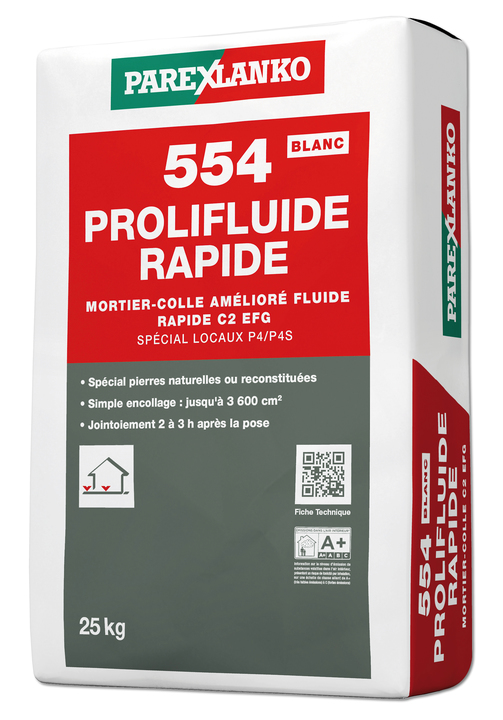554 PROLIFLUIDE RAPIDE BLANC 25KG